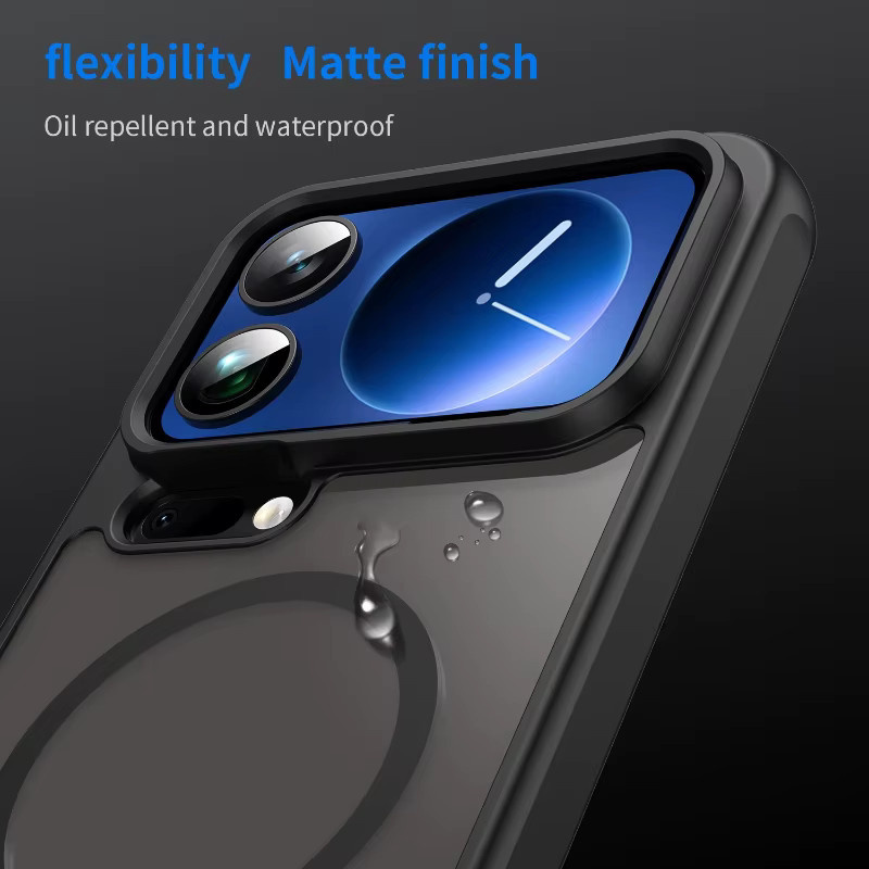 Matte magnetische MagSafe Handyhülle für Xiaomi 17 Pro Max 15 Ultra 17T 15T 14T Redmi Note 15 14 13 Pro in Schwarz - Bild 5