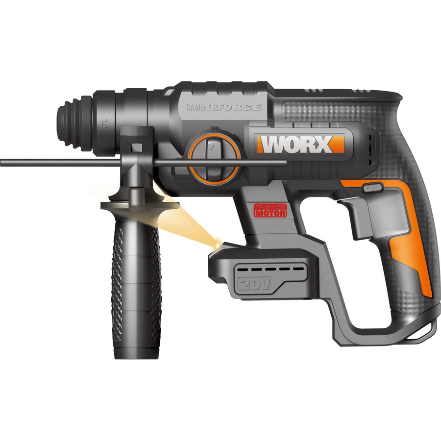 Worx Akku-Bohrhammer SDS+ WX381.9 PowerShare 20 V Solo in Orange - Bild 2