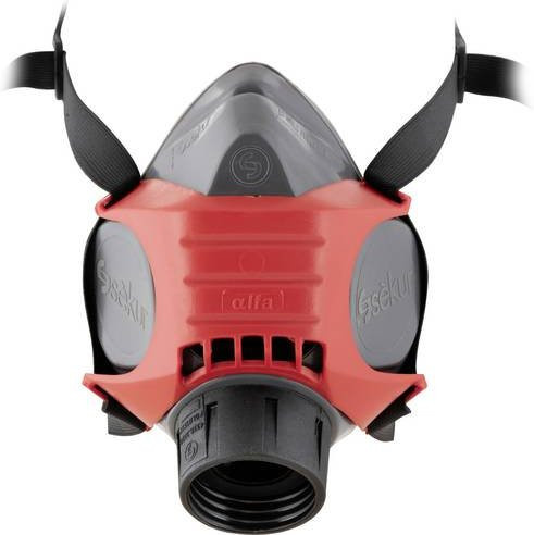 Ekastu Polimask ALFA Atemschutz Halbmaske aus Silikon in Rot EN 148-1 - Bild 1