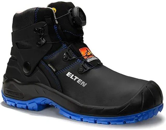 Elten Sicherheitsschnürstiefel Renzo Biomex GTX Boa Blue Mid ESD S3 aus Rindleder in Blau/Schwarz Gr. 49 - Bild 1