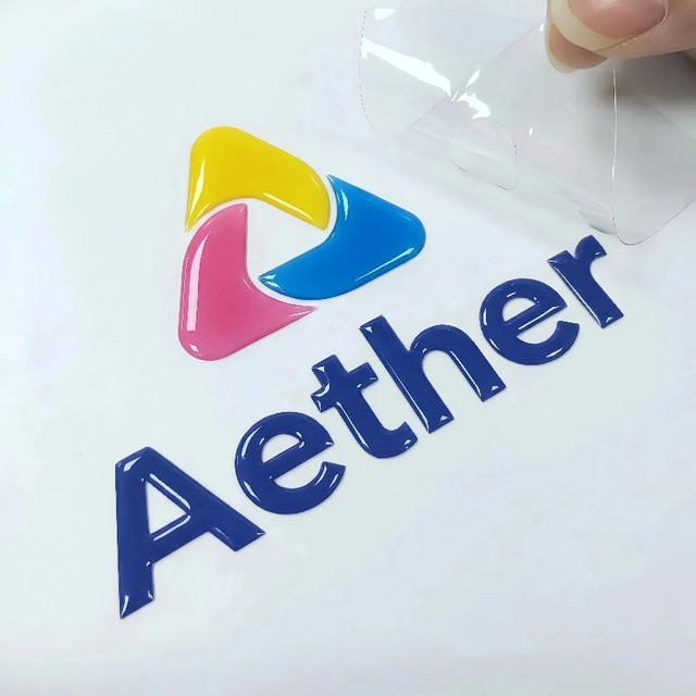 50 Stück Personalisierte UV DTF Transfer-Aufkleber, Wasserdichte 3D Logo-Aufkleber für Firmen, Hochzeitsetiketten und Namen, Mehrfarbig - Bild 1