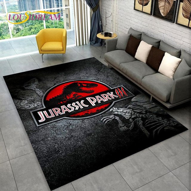 Karpetti 3D-Cartoon-Dinosaurier-Teppich für Kinder, rutschfest und waschbar, B/B: 70 x 100 cm - Bild 1