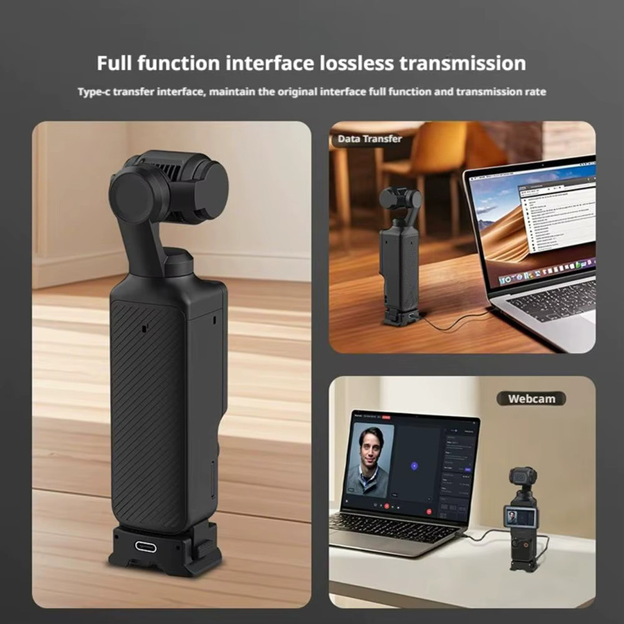 Magnetische Ladeadapterbasis für DJI OSMO POCKET 3 mit Schnellspannsitz und 1/4-Zoll-Gewindeloch, Schwarz - Bild 5