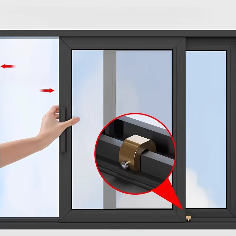 Diebstahlsicheres C-Typ Fensterschloss-Set aus Metall für Fenster und Türen in Silber oder Gold - Bild 2