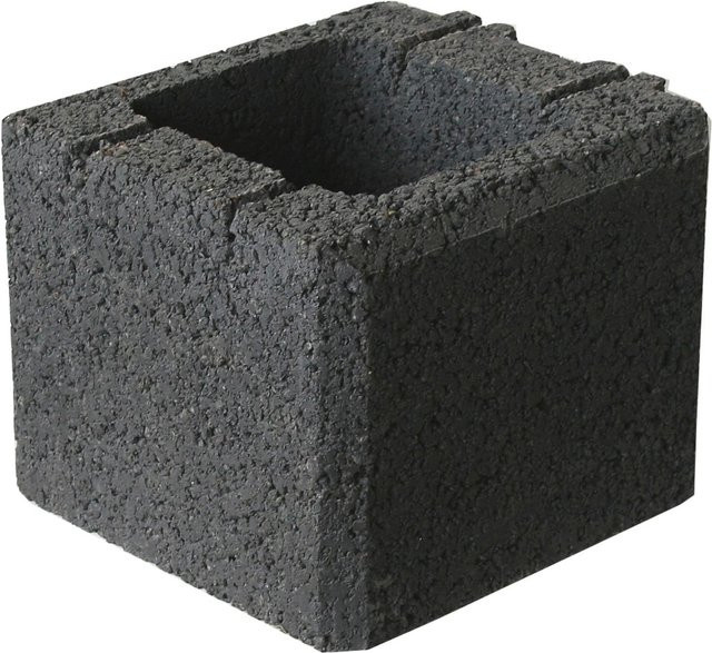 EHL Planomur Halbstein Anthrazit B: 25 cm, T: 25 cm, H: 20 cm - Bild 1