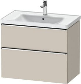 Duravit Waschtischunterschrank D-Neo in Taup Matt mit 1 Kasten und 1 Auszug, Breite: 78,4 cm, Tiefe: 45,2 cm - Bild 1