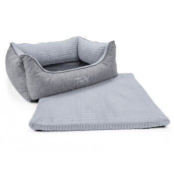 TrendPet VitaBed Style orthopädisches Hundebett in Grau mit abnehmbarem Bezug und erhöhten Rändern in Größe L - Bild 2