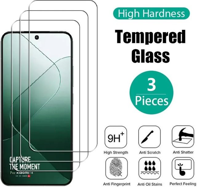 3er-Set gehärtetes Glas Displayschutz für Xiaomi Redmi Note Serie in Transparent - Bild 1