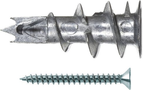 Fischer GKM Gipskartondübel aus Stahl in Silber, Durchmesser: 8 mm, Länge: 31 mm - Bild 1