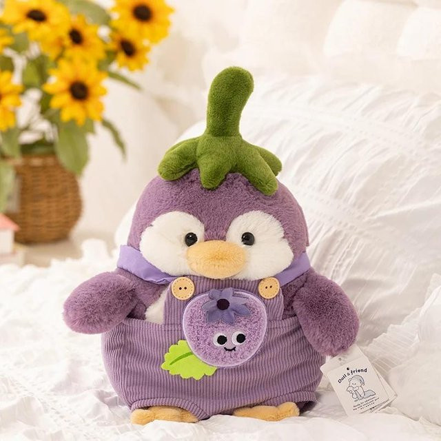 Yiran toy Pinguin Plüschtier, lila, 25cm - Bild 1