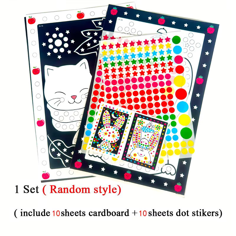 Lustige Puzzle Dot Aufkleber, Tiere, 10-teiliges Set, Bunt - Bild 4