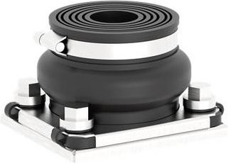 ABB KOT61007 Kabelflansch für Edelstahlgehäuse in Schwarz, Durchmesser: 27-66 mm - Bild 1