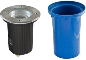 EVN Lichttechnik Bodeneinbauleuchte eds in Silber aus Edelstahl und Kunststoff mit GU10 Fassung, 35W, IP67 - Bild 1