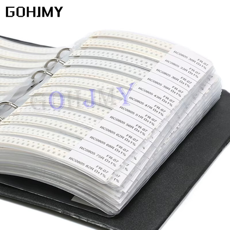 GOHJMY SMD Widerstand Sortier-Kit mit leerem Probenbuch, 1% Toleranz, verschiedene Bauformen und Werte - Bild 2