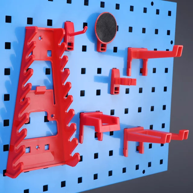 Pegboard Wandhaken aus Kunststoff für Werkzeug und Kleinteile, Rot - Bild 1