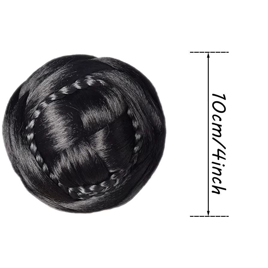 allaosify Synthetische Kugelkopf-Perücke, Blütenknospe, Dutt, Hanfu-Stil - Bild 5