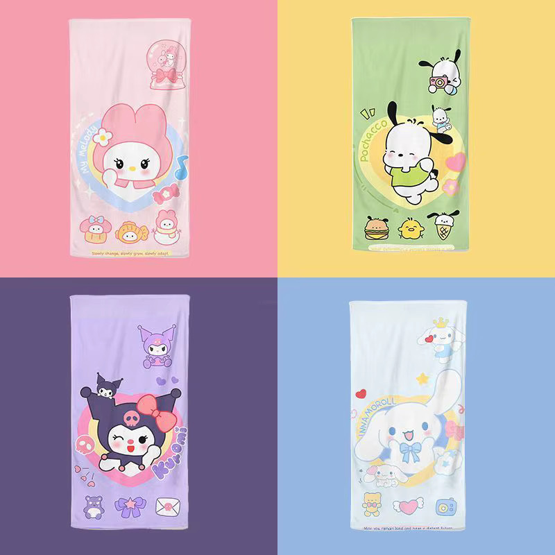 Sanrio Kinderhandtuch mit drei Charakteren, flauschig und waschbar - Bild 2