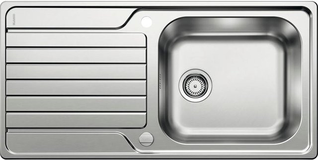 Blanco Edelstahlspüle Dinas XL 6 S mit Abtropffläche in Silver, Reversibel - Bild 1