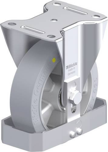 Blickle Stahlblech-Bockrolle B-ALEV 160K-SG-AS-FS in Grau und Blau mit 160 mm Rad-Durchmesser und 350 kg Tragfähigkeit - Bild 1