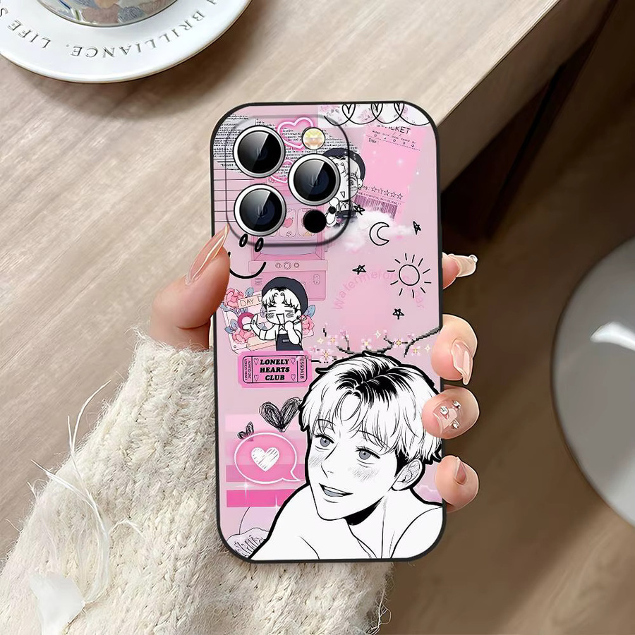 B-BJ A-Alex Handyhülle Comics Schwarz Passend für iPhone 17, 16, 15, 14, 13, 11 Pro Max Plus X Xr Xs Max 13 Mini mit Bilibili Design - Bild 2