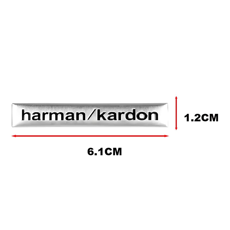 Harman Kardon Metall-Autozubehör High-Fidelity-Audiolautsprecher und Stereo-Audio-Emblem-Aufkleber in Silber, 2/4 Stück - Bild 3