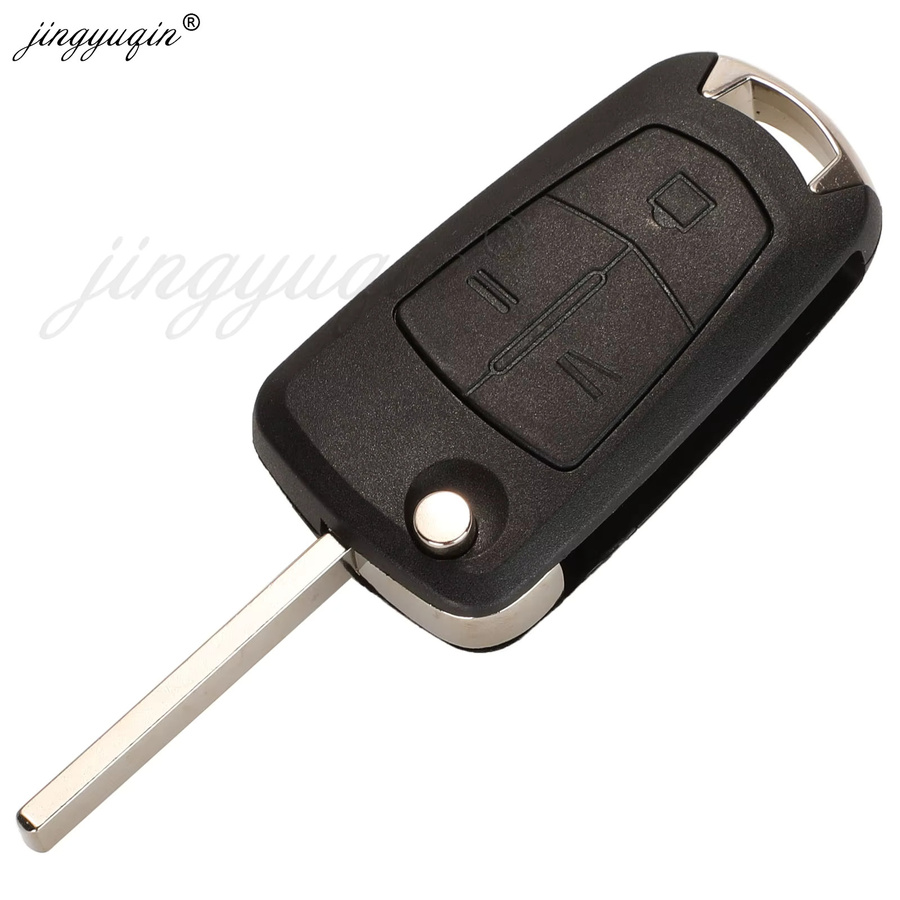 Jingyuqin Flip Remote Autoschlüssel 433MHz in Schwarz für Opel Astra H, Zafira B, Vectra C und Corsa D - Bild 3