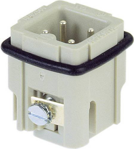 HARTING Stifteinsatz Han A 3 + PE Schrauben, Farbe: Grau, Artikelnummer: 09200032611 - Bild 1