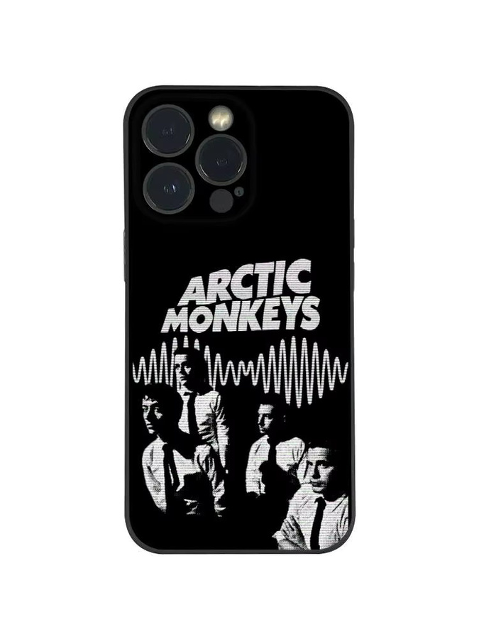 Logo A-Arctic M-Monkeys Handyhülle für iPhone 11 bis 17 Pro Max Plus Mini Schwarz Frosted Soft Shell - Bild 6