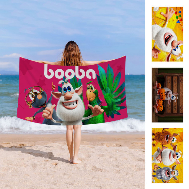 Personalisierbares Cartoon B-Booba Strandtuch für Kinder aus Baumwolle, Mehrfarbig - Bild 1