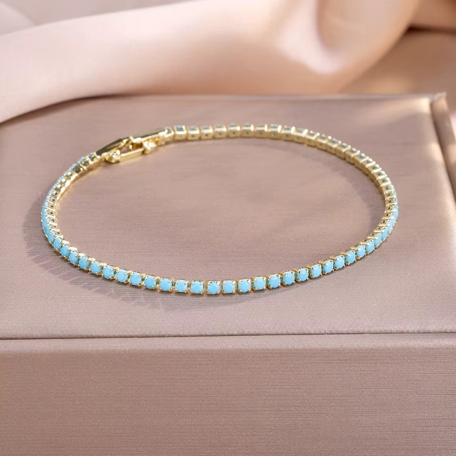 ZAKOL Tennis Armbänder, Blau Türkis, Zirkonia, Unisex - Bild 2