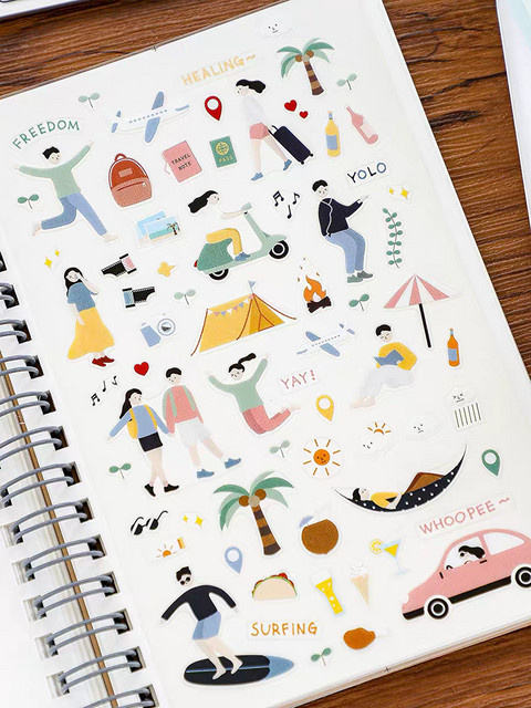 Nette PVC Aufkleber für Scrapbooking und DIY Journaling in Mehrfarbig - Bild 1