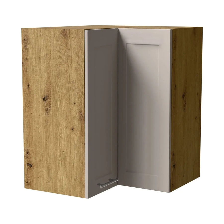 Feldmann-Wohnen Eckhängeschrank Oslo W12 in Eiche Artisan und Kaschmir Matt mit Soft-Close-Türen, B/T/H: 60 x 60 x 72 cm - Bild 2