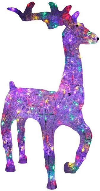 Lex XXL LED Acryl Hirsch Weihnachtsfigur Multicolor, Höhe: 120 cm - Bild 1
