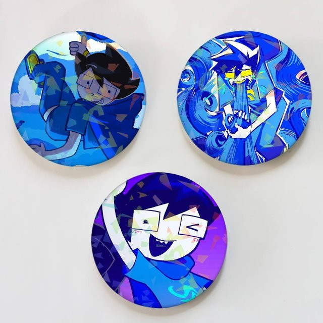 Brosche Cartoon J-John Egbert Laser Button Pins - Bild 1