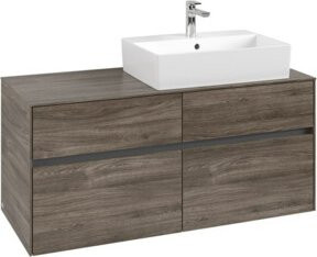 V&B Waschtischunterschrank Collaro in Stone Oak mit Waschbeckenanschluss rechts, B/T/H: 120 x 54,8 x 50 cm - Bild 1