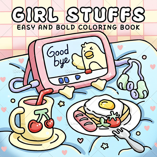 GIRL STUFFS Malbuch, mutige einfache Muster, für Erwachsene - Bild 1