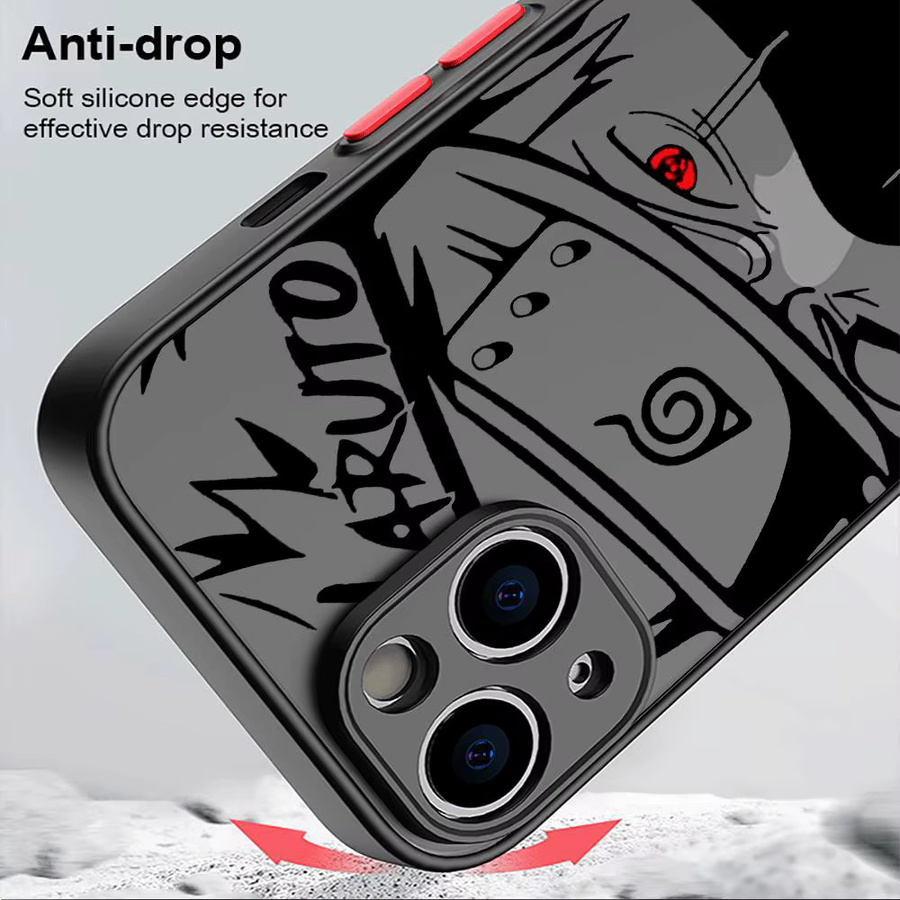 Anime Cool-N-Naruto Handyhülle für Apple iPhone kompatibel mit iPhone 15 Pro Max, 14 Plus, 13, 12 Mini, 11 Pro, XR, XS MAX, 8, SE, 7, 6S matte stoßfeste Abdeckung - Bild 1
