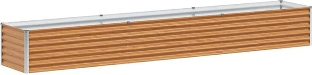 vidaXL Hochbeet aus verzinktem Stahl in Hellbraun, B/T/H: 290 x 50 x 36 cm - Bild 1