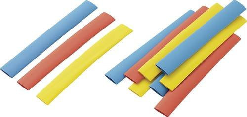 TRU Components Schrumpfschlauchsortiment Bunt, 12 Stück, Durchmesser: 9,50 mm und 4,80 mm, Schrumpfrate 2:1 - Bild 1
