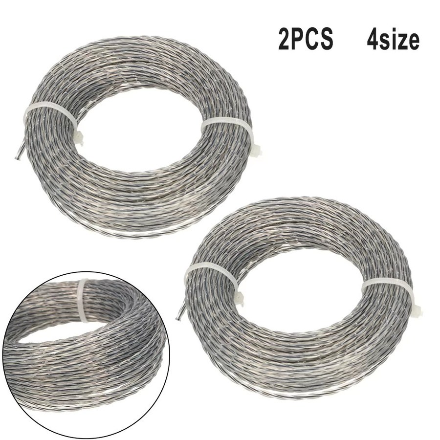 Vibratite Rasentrimmerfaden Set mit Seilkernverstärkung, 2 Rollen à 15 m, Durchmesser: 2,0 mm bis 3,0 mm - Bild 1