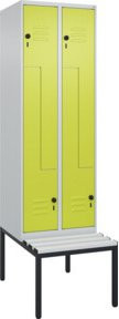 C+P Z-Spind Classic PLUS Sitzbank mit 4 Fächern und Sicherheits-Drehriegel, B/T/H: 212,0 x 60,0 x 81,5 cm - Bild 1
