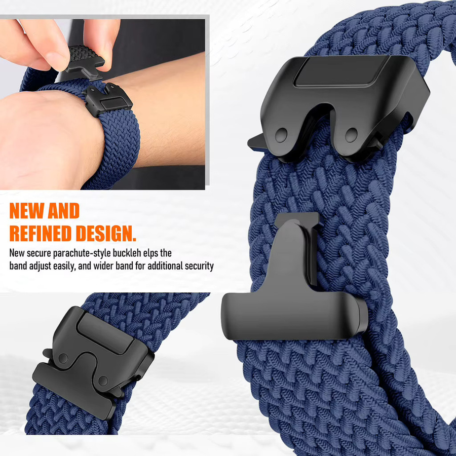 Geekthink Uhrenarmband Nylon, Schwarz, Unisex - Bild 3