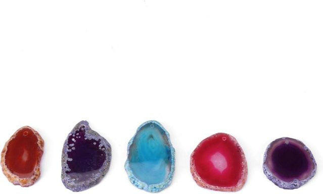 5 Stück Shoemst Achatscheiben in unregelmäßiger Form, Mehrzweck Dekoration Zubehör, Multicolor - Bild 1