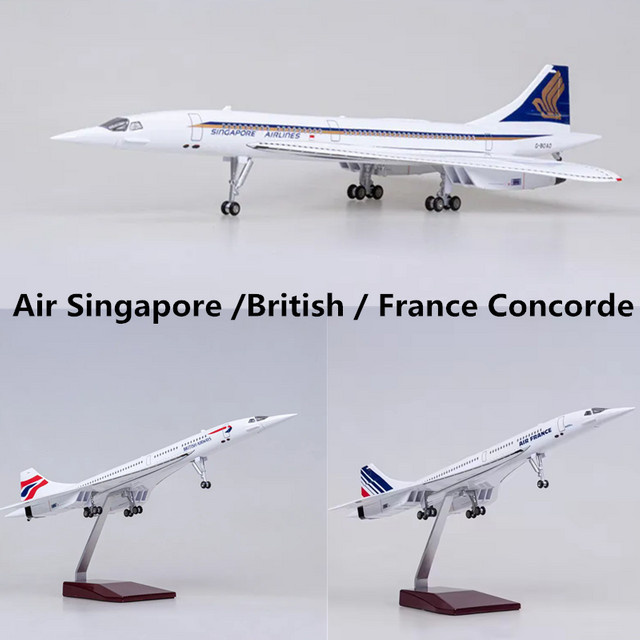 ART CROWN MODEL Concorde Flugzeugmodell, 1:125, mit Rädern und Beleuchtung - Bild 1