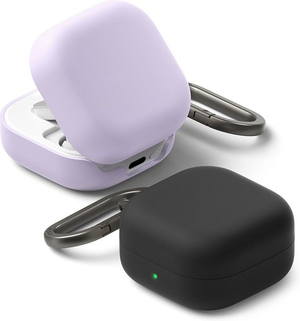 Silikon Kopfhörerhülle mit Haken für Samsung Galaxy Buds 4 Pro, transparent - Bild 1