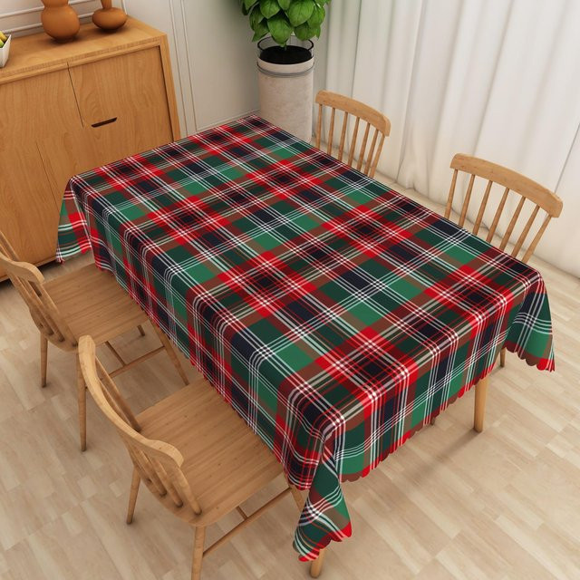 Wasserdichte Tischdecke von JMG Household Supplies mit rot-grünem Karomuster aus Polyester, B/B: 90 x 140 cm - Bild 1