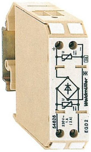 Weidmüller Gleichrichterschaltung EGD2 EG2 5..240VAC/1A, 10 Stück, beige - Bild 1