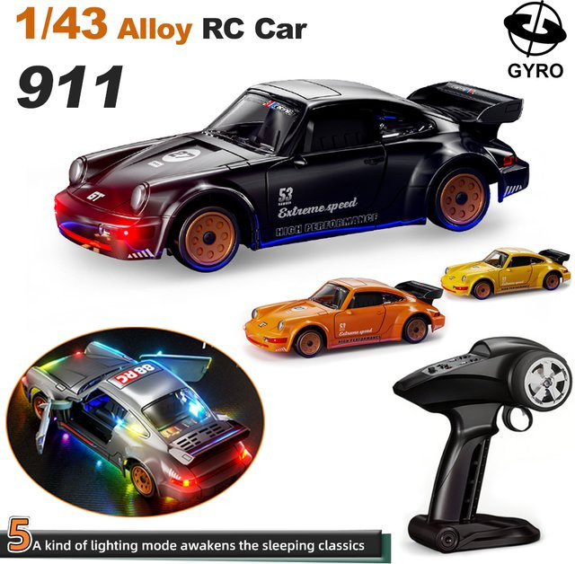 JIKEFUN RC Drift Auto, 1:43, Metall, Gelb, ferngesteuert - Bild 1