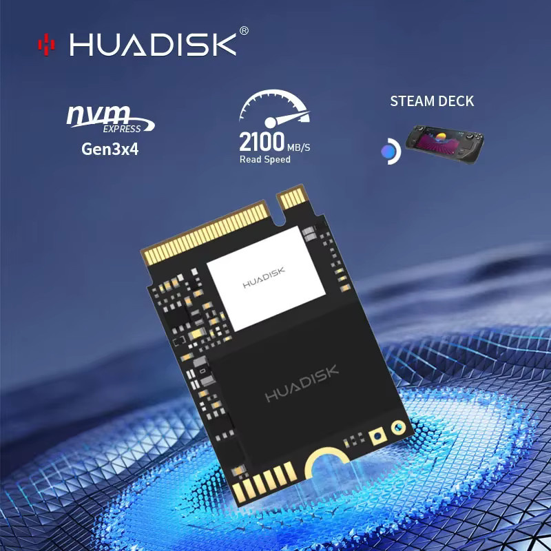 HUADISK NVMe M.2 SSD PCIe Gen 3x4 2230 in Schwarz für Mini-PC, Microsoft Surface Pro X/Pro 7 und ROG Ally - Bild 2