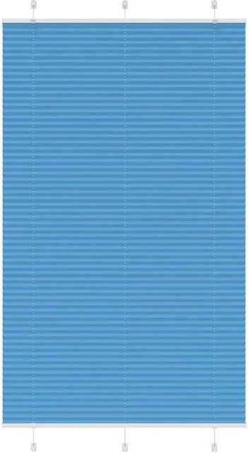 vidaXL Plissee Blau semi-transparent aus Polyester, B/H: 115 x 200 cm - Bild 1